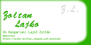 zoltan lajko business card